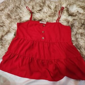 Paper Crane Womans Red Tank Size-small